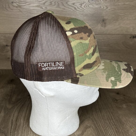 Fortline Waterworks Trucker Hat Camo Cap Pacific Snapback - Picture 5 of 12